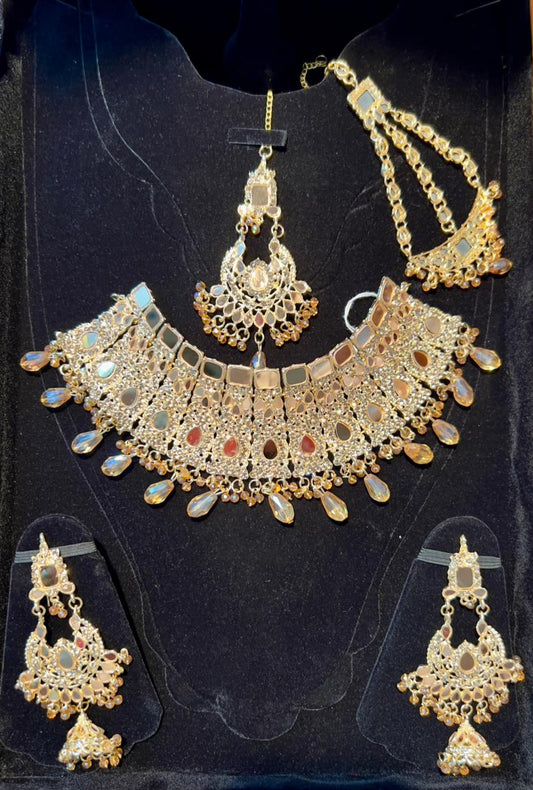 24K Gold-Plated Kundan Choker Set – Timeless Elegance for Women