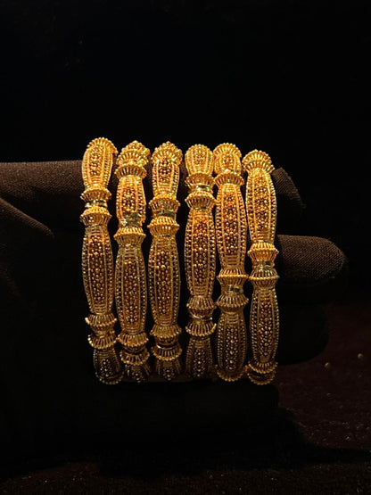 Trendy Unique Design Gold Plated Shiny Stones Bangle for Girls/Women