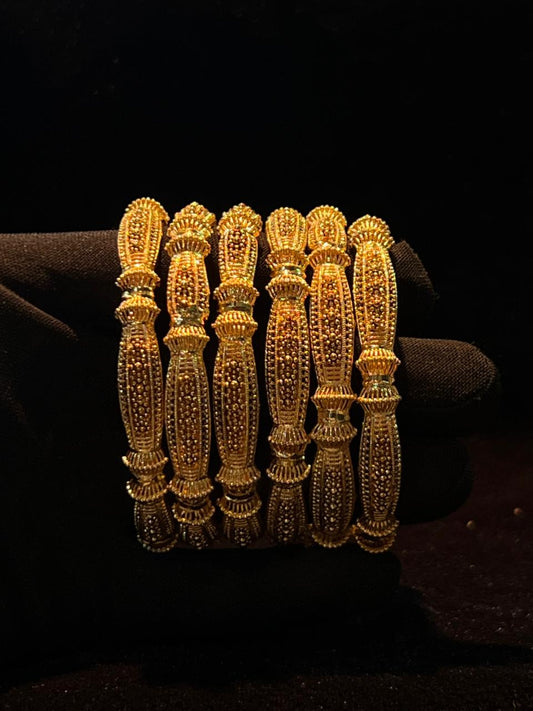 Trendy Unique Design Gold Plated Shiny Stones Bangle for Girls/Women