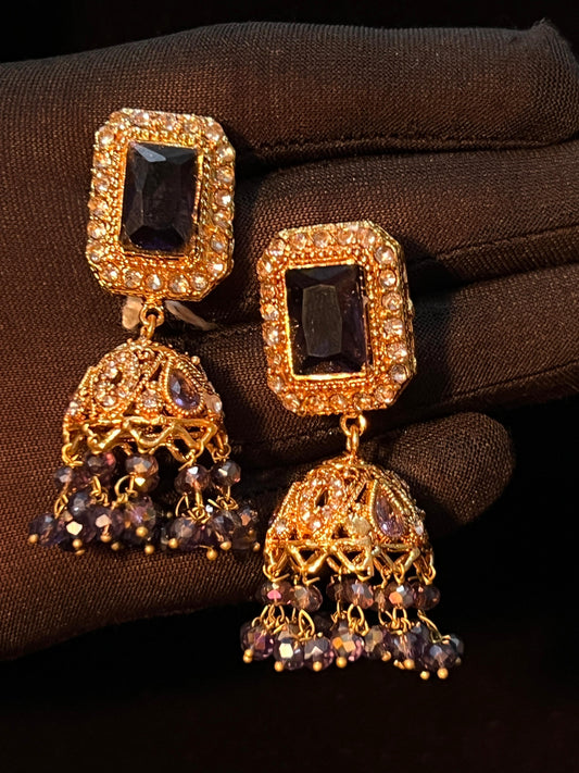 Radiant Unique Design Gold Plated Kundan Earrings for Girls/Women