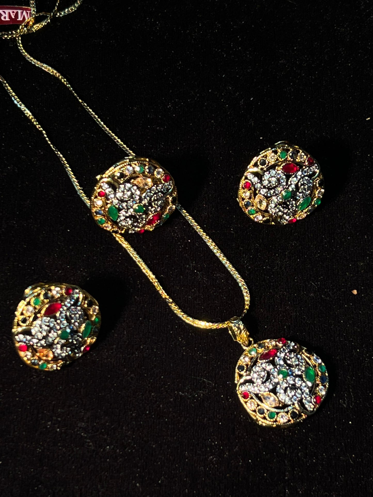 Charming Unique Design Gold Plated Crystal Stone Necklace for Girls/Women