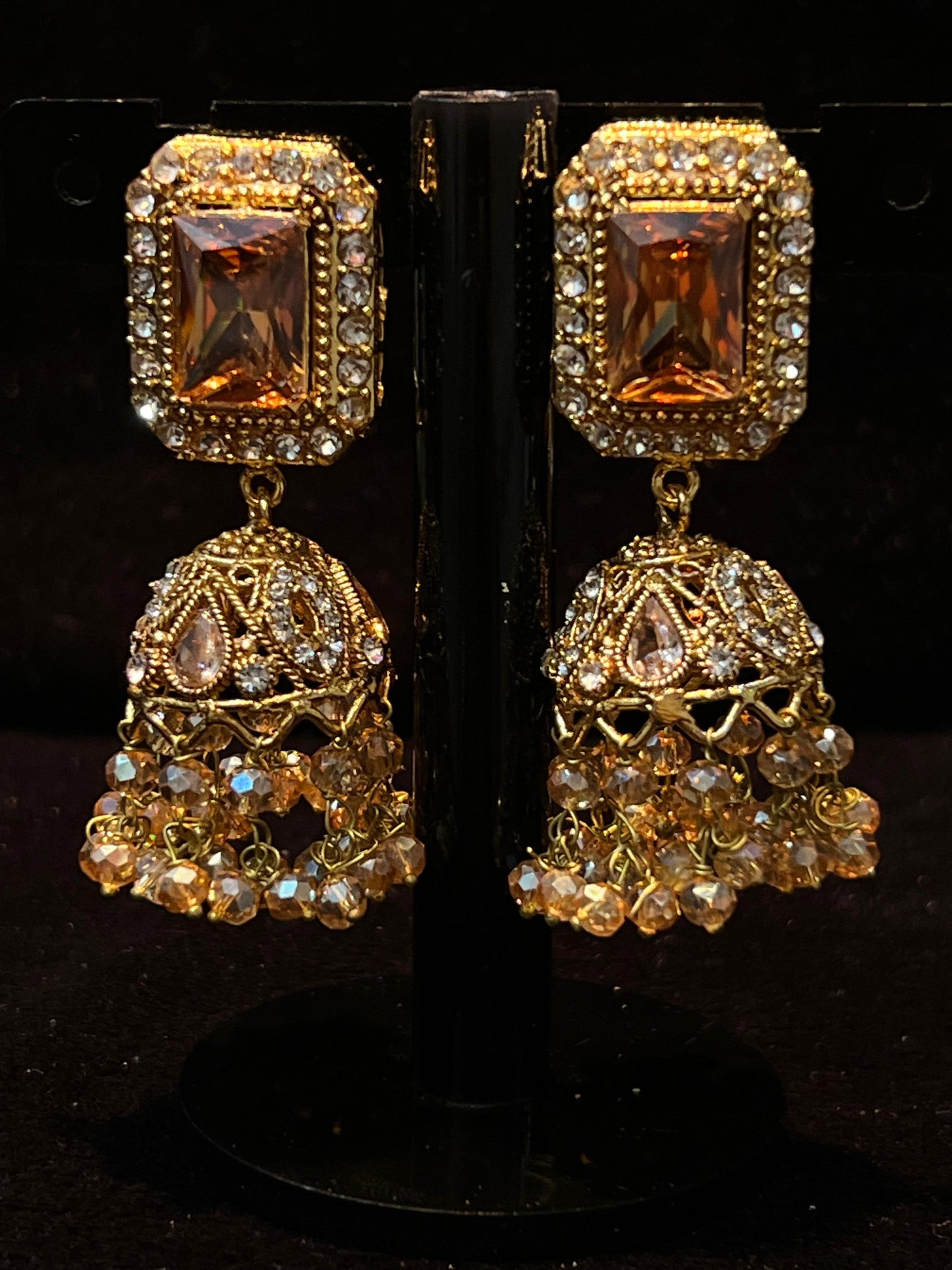 Radiant Unique Design Gold Plated Kundan Earrings for Girls/Women