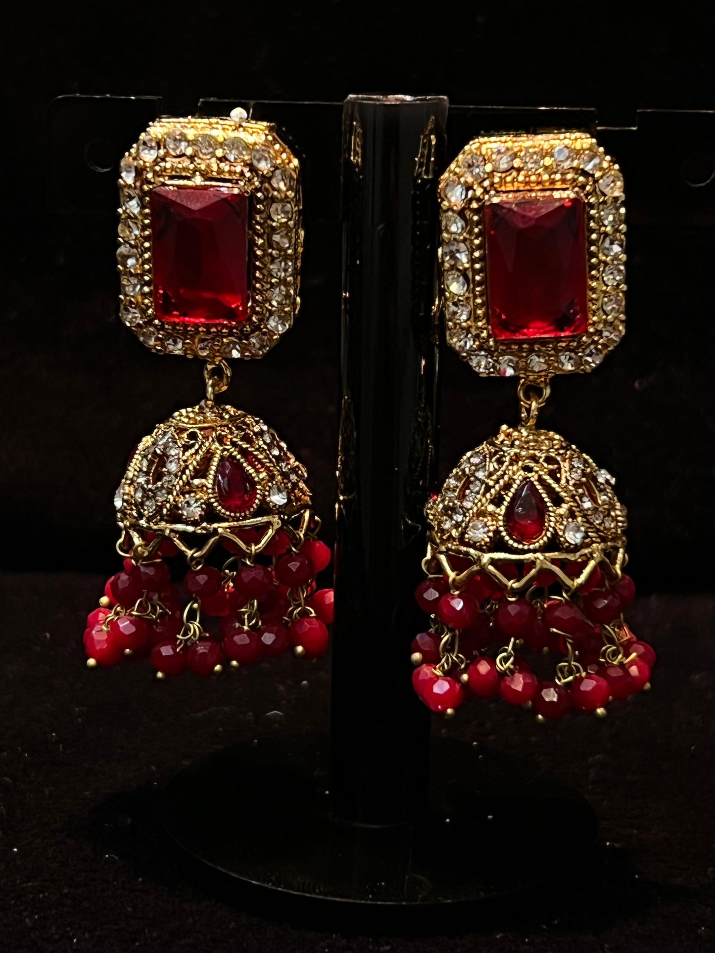 Radiant Unique Design Gold Plated Kundan Earrings for Girls/Women